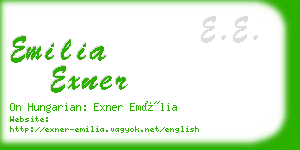 emilia exner business card